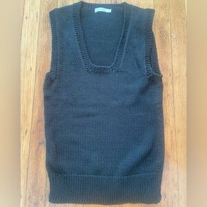 Black Knit Women's Sweater Vest